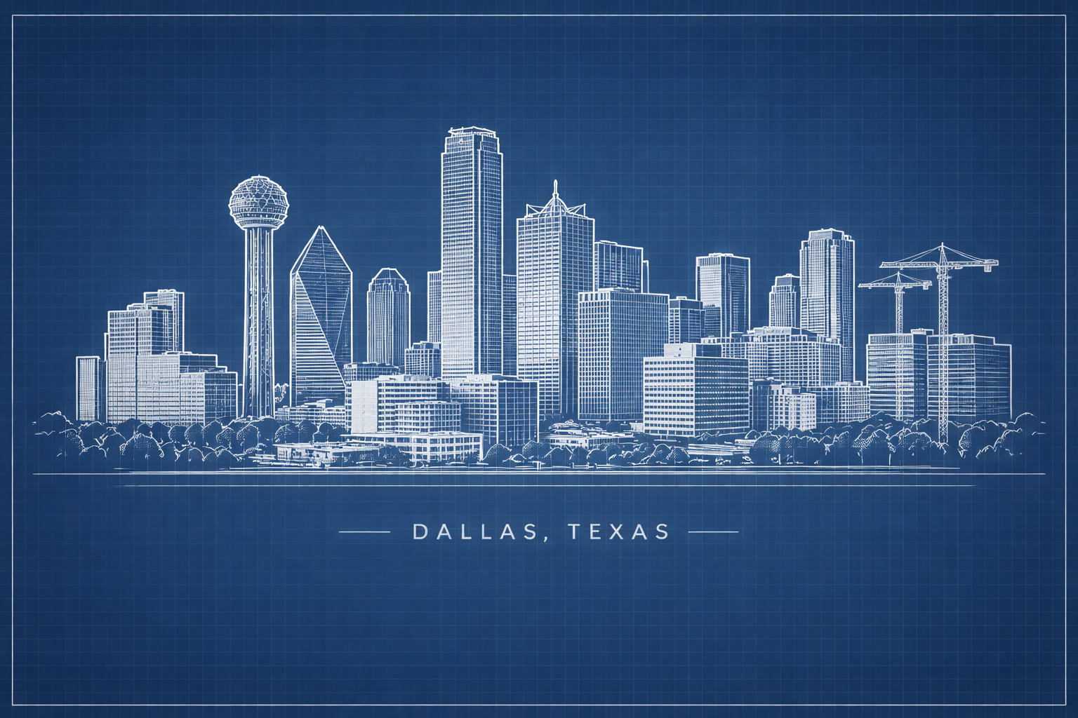 Modern construction building in DFW